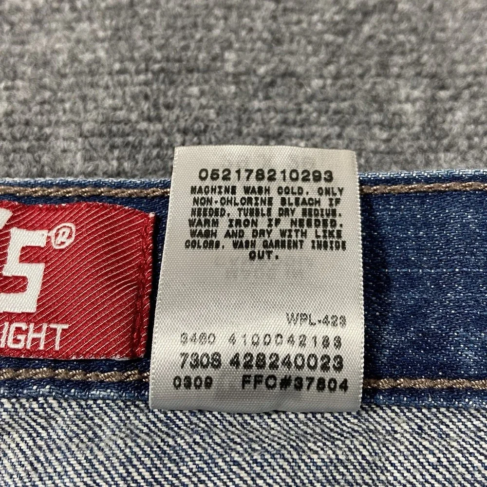 Levis 514 Jeans Youth Boys 18 Straight Fit Faded Light Wash Denim Distressed Y2K
